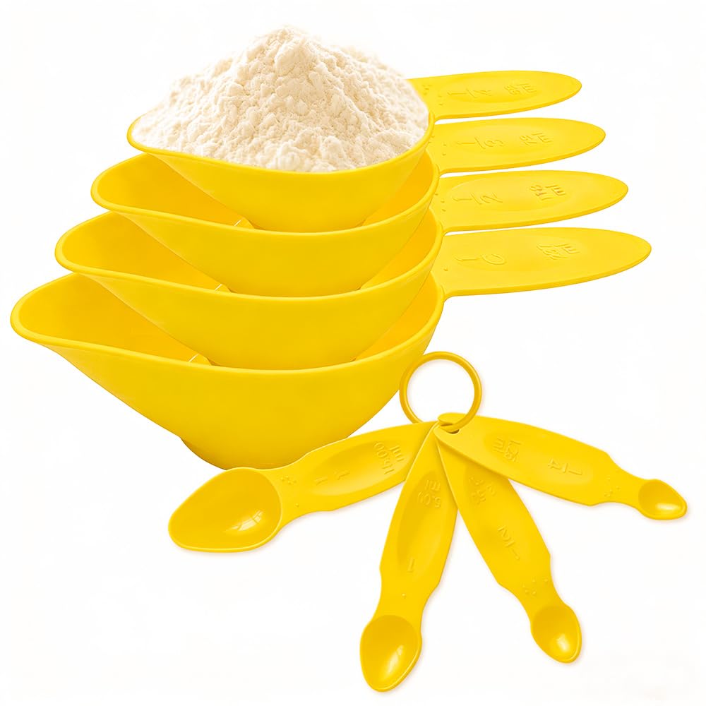 Braille Measuring Spoon & Cup Set - 4-Piece Nesting Spoons