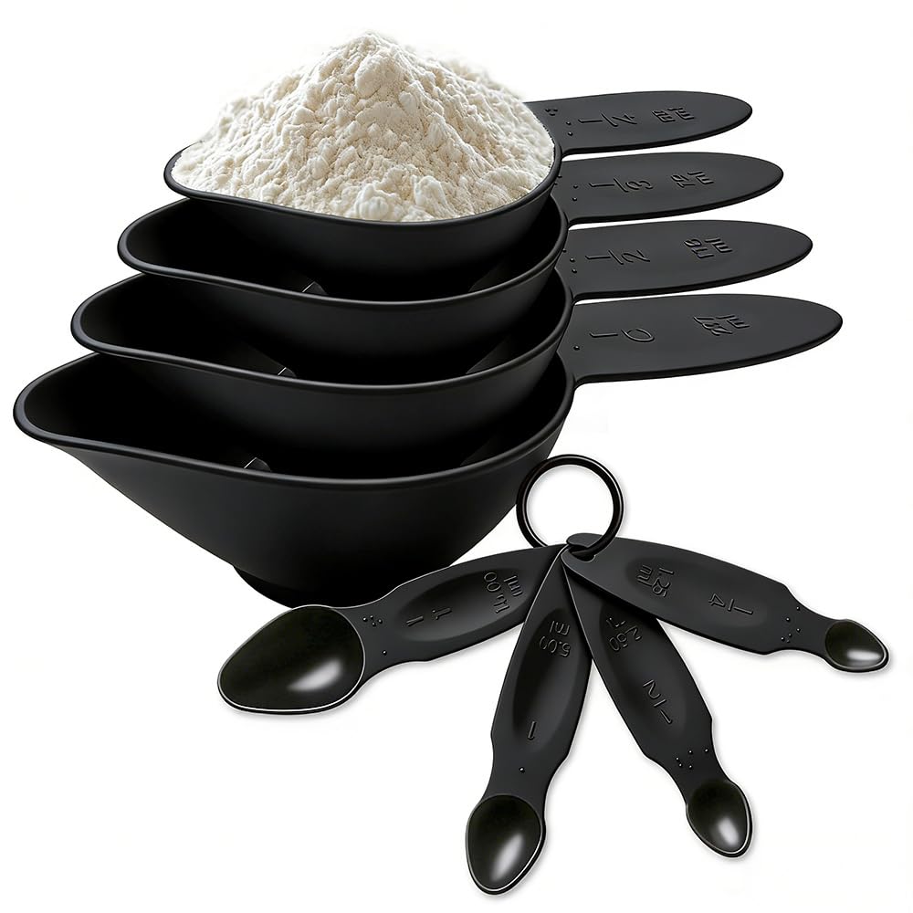 Braille Measuring Spoon & Cup Set - 4-Piece Nesting Spoons