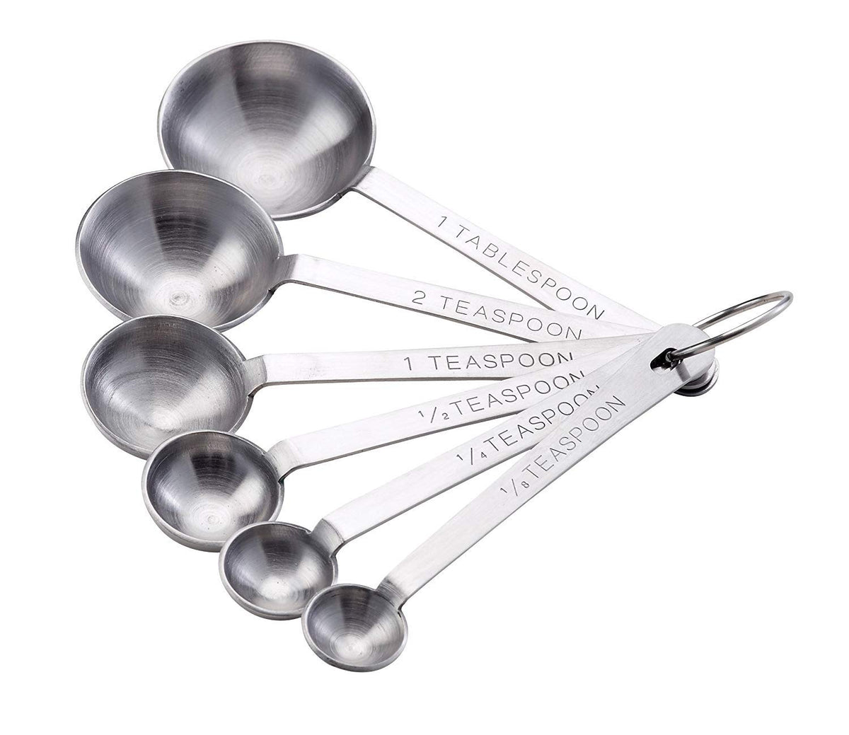 Mrs. Anderson’s Baking Dual-Sided Magnetic Measuring Spoons and Leveler, Heavyweight Stainless Steel, 8-Piece Set