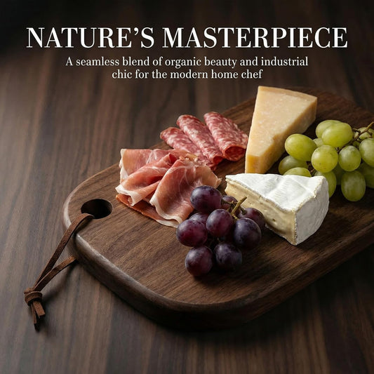 MultiBey Small North American Black Walnut Cutting Board, 8.9x6.3x0.8 Inch