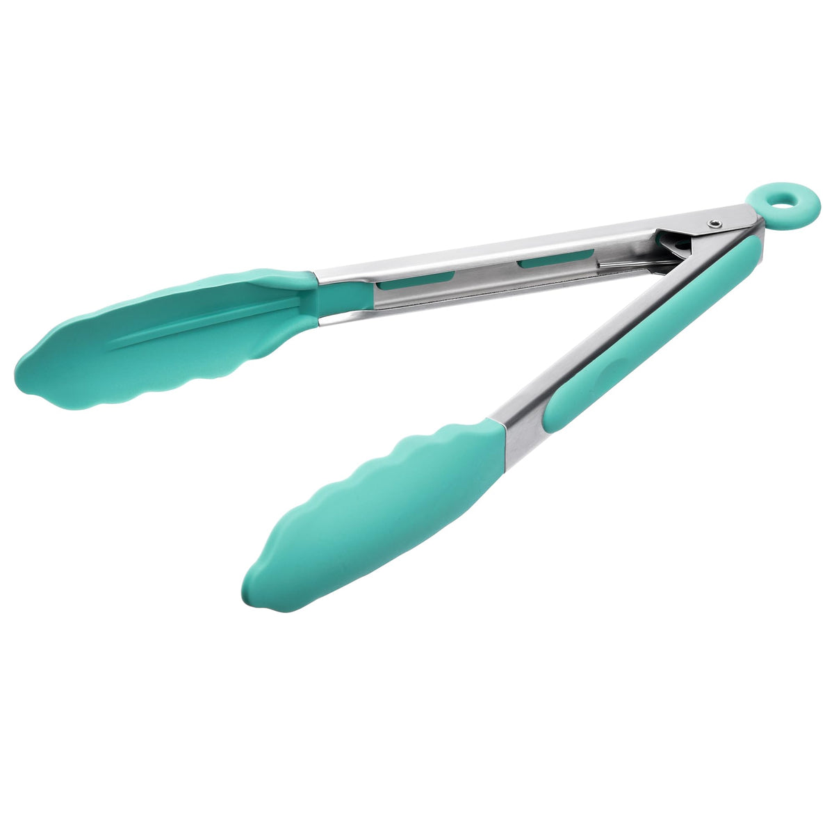 Doosu Kitchen Tongs with Silicone Tips for Cooking Serving (3Pcs, Black)