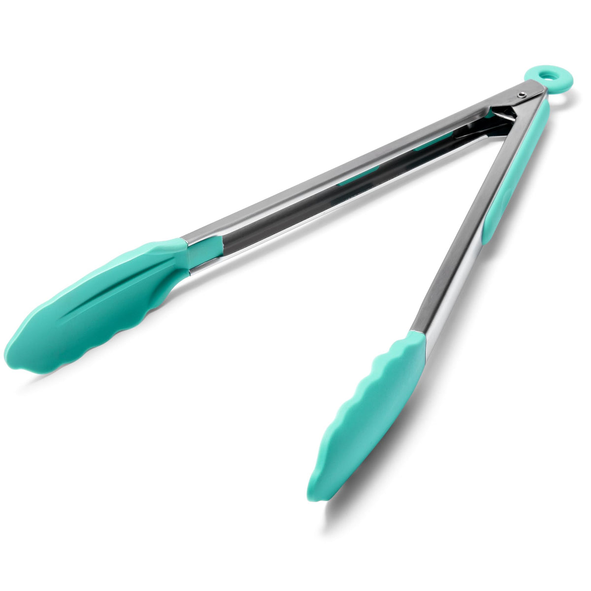 Doosu Kitchen Tongs with Silicone Tips for Cooking Serving (3Pcs, Black)