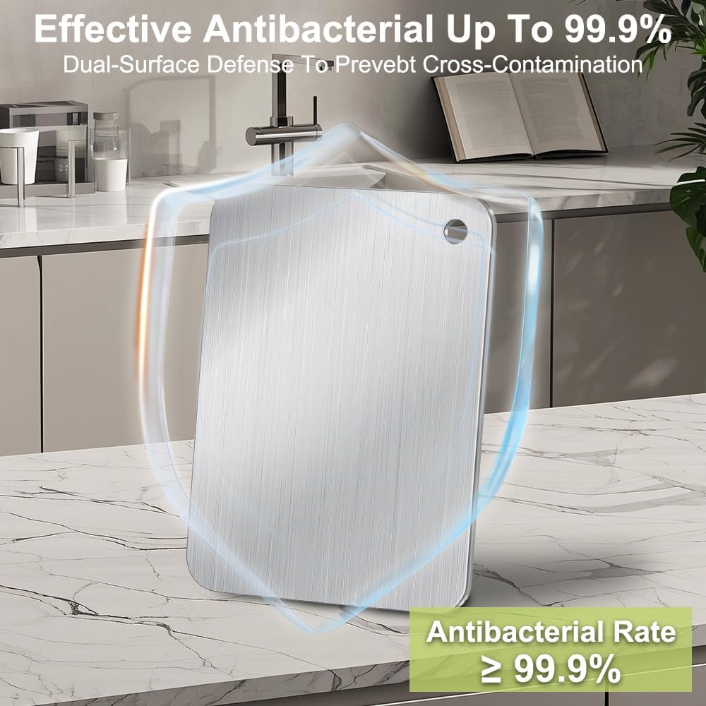 Titanium Cutting Board for Kitchen, Metal Non Stick Chopping Board