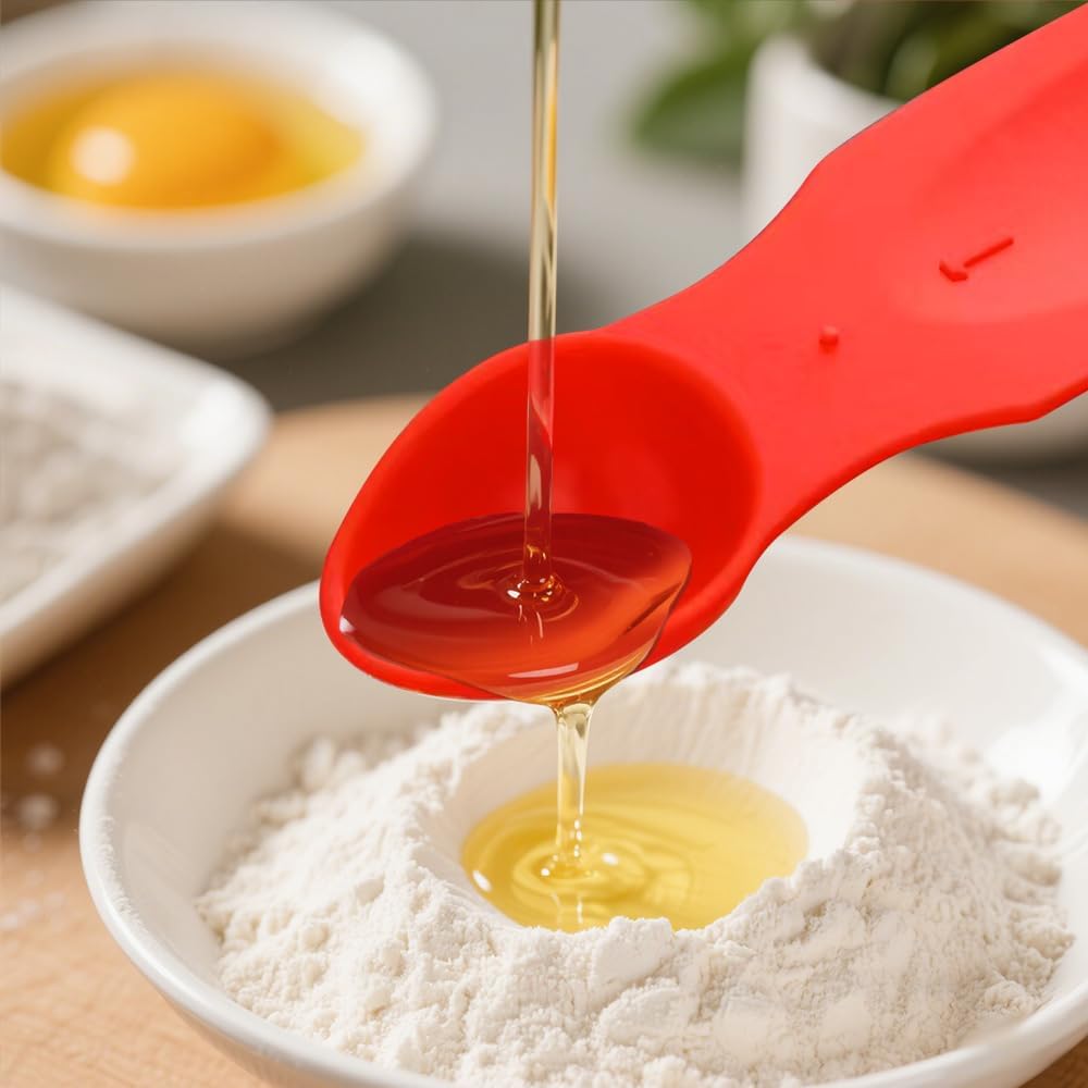 Braille Measuring Spoon & Cup Set - 4-Piece Nesting Spoons