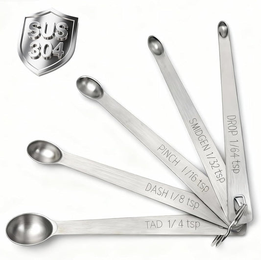 18/8(304) Mini Measuring Spoon Set, Small Teaspoon for Tiny Measurement