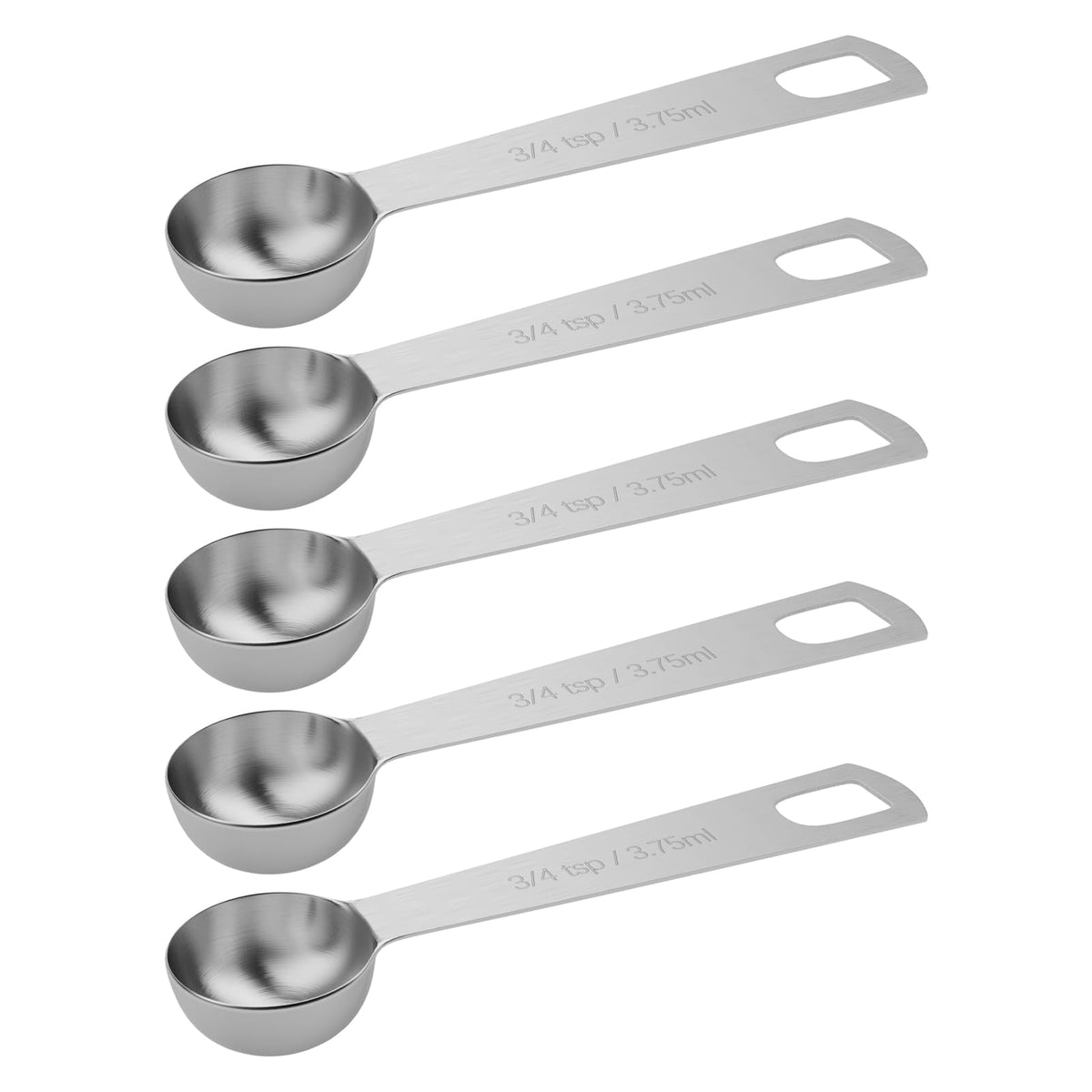 5PCS 1tsp(1/3tbsp, 5ml) Measuring Spoon, Stainless Steel Teaspoon