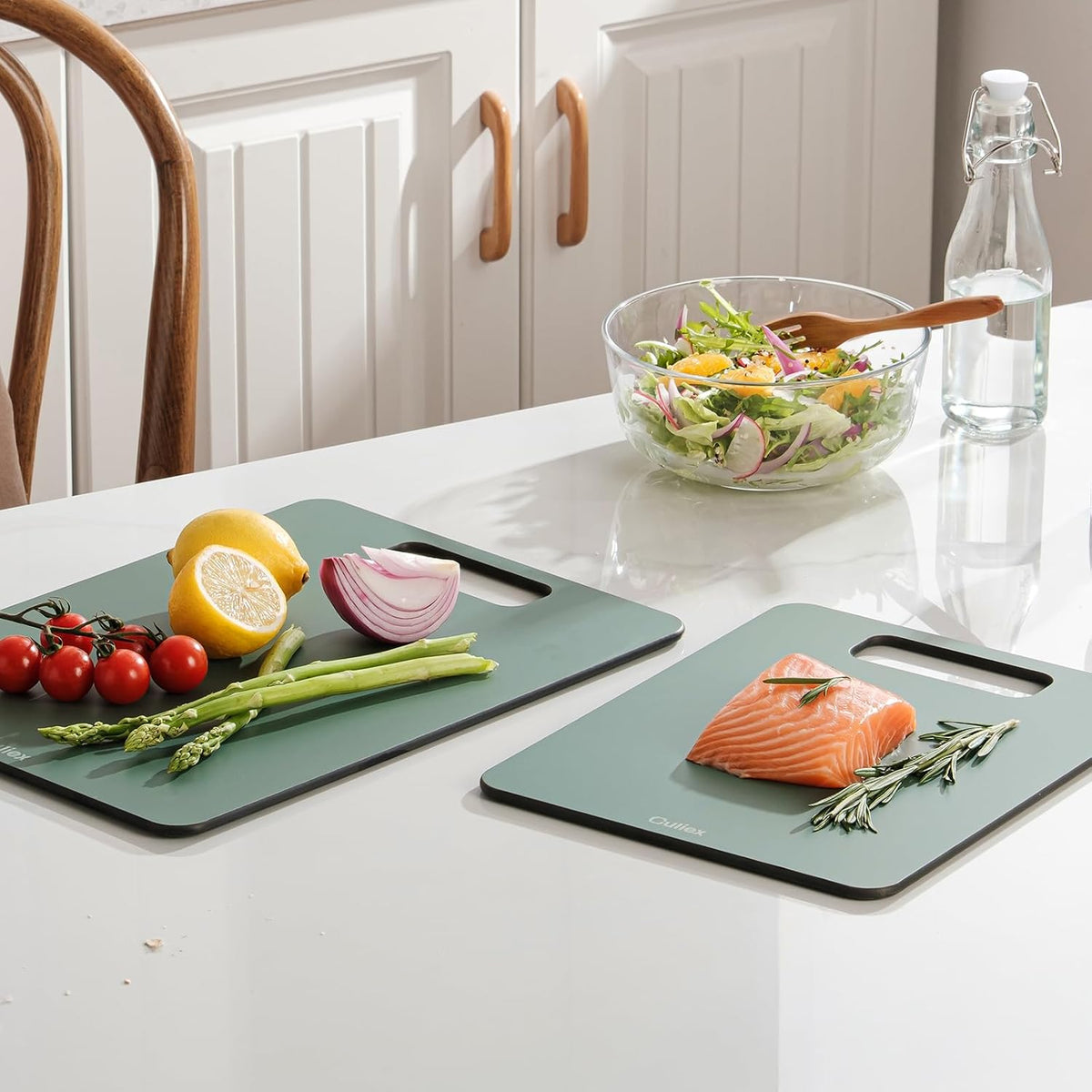 Wood Fiber Cutting Board Set of 2, Dishwasher Safe, Non-Toxic, BPA-Free