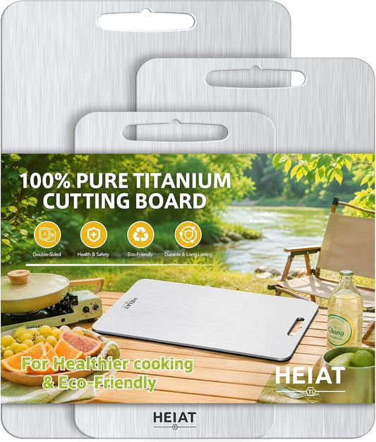 [2026 New Upgraded] 100% Pure Titanium Cutting Board Set of 3