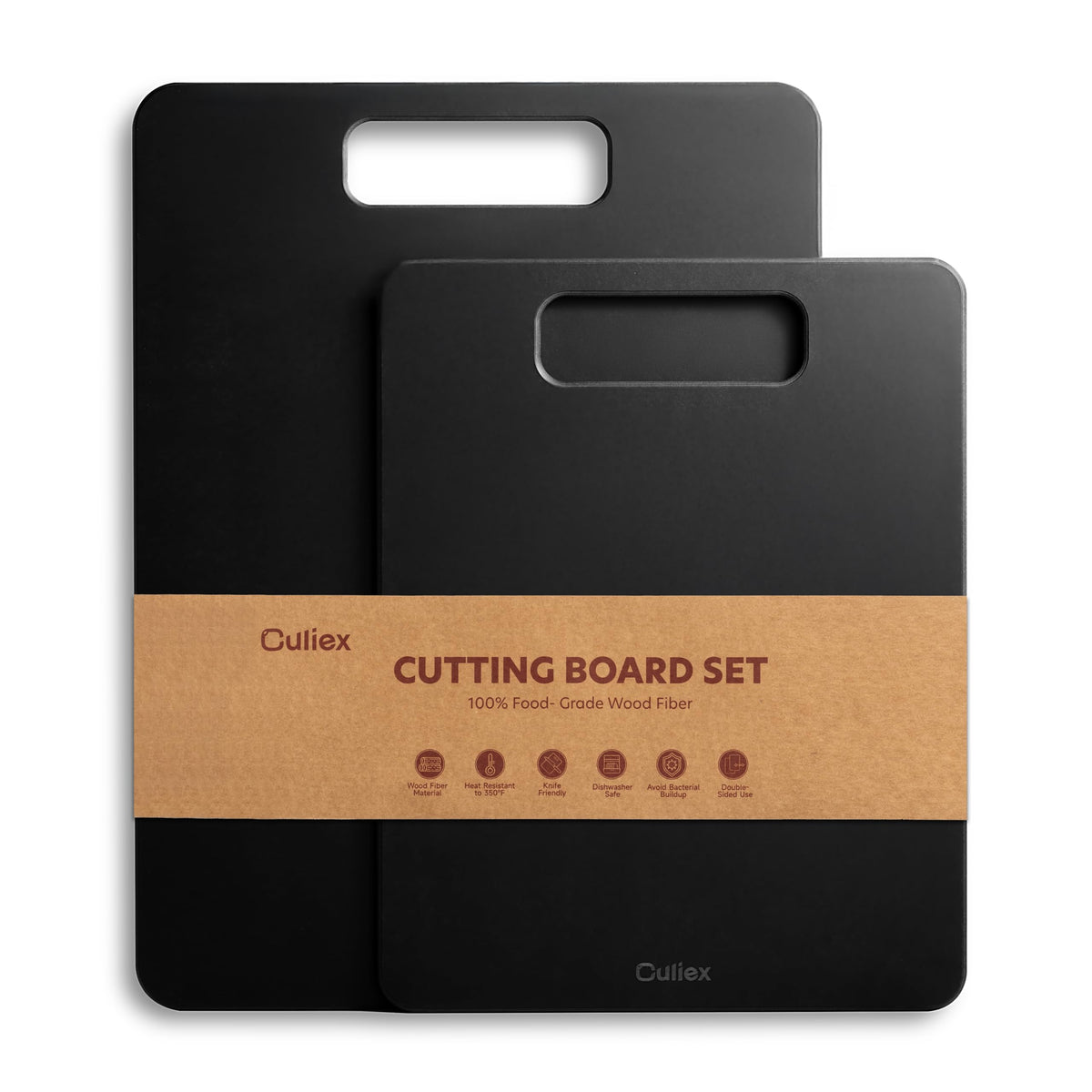 Wood Fiber Cutting Board Set of 2, Dishwasher Safe, Non-Toxic, BPA-Free