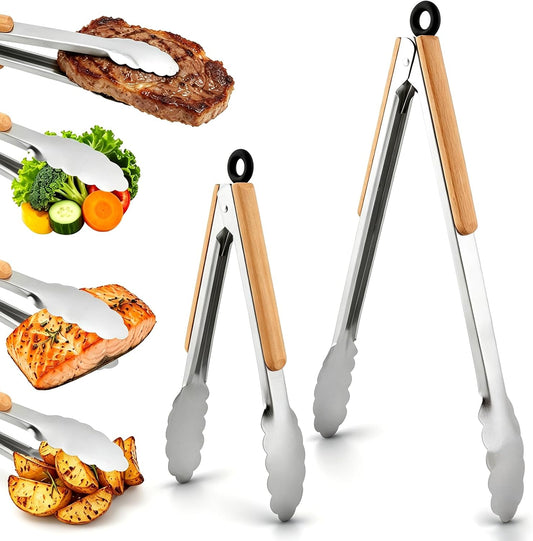 9" & 12" Stainless Steel Kitchen Tongs