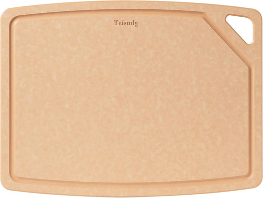 Wood Cutting Board for Kitchen Pine Fiber, Dishwasher Safe, 12 x 9.5 In
