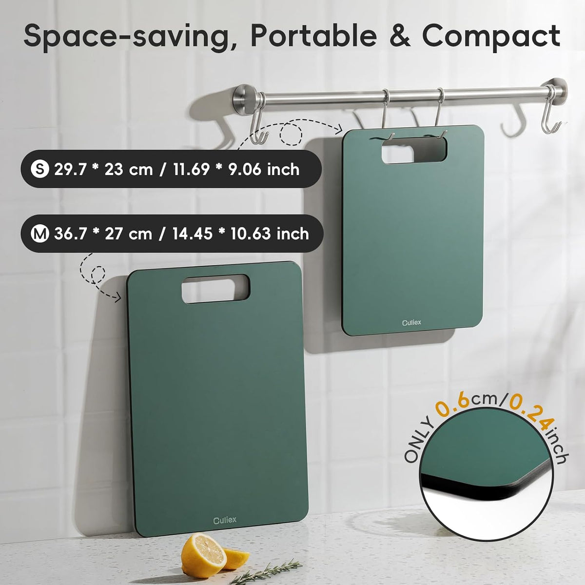 Wood Fiber Cutting Board Set of 2, Dishwasher Safe, Non-Toxic, BPA-Free