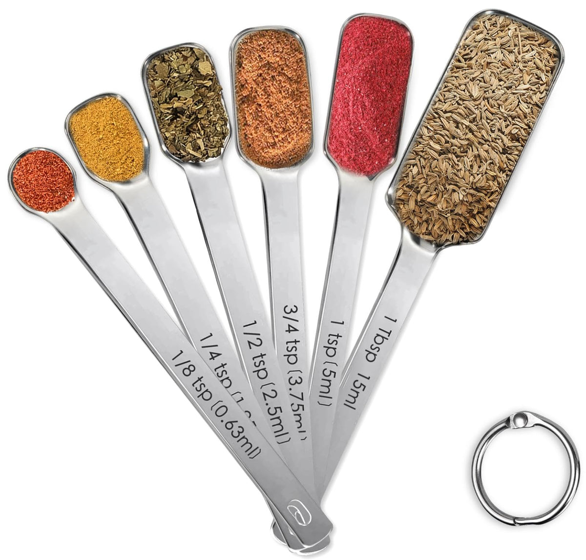 28 Pcs Stainless Steel Measuring Spoons Set with Leveler, Metal Round & Rectangular Spoons plus 2-Pack Mini Spoon Sets for Precise Cooking and Baking, Standard Sizes with Clear Engraved Markings