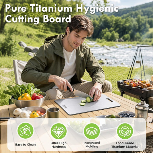 [2026 New Upgraded] 100% Pure Titanium Cutting Board Set of 3