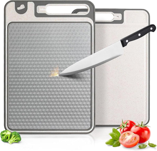 Stainless Steel Cutting Board for Kitchen，2-in-1 Non Toxic Chopping Boards